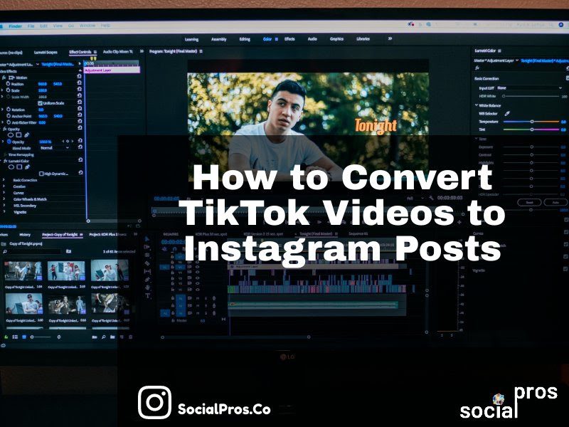 How to Convert TikTok videos to Instagram posts