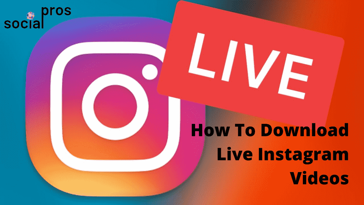 Instagram mark with the word "live" in it