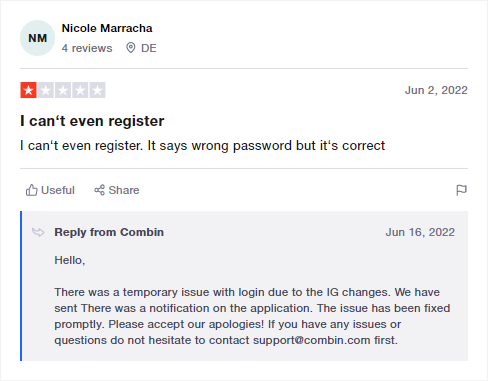 Combin Review: Scam or Real Instagram Growth? 16 Combin reviews on Trustpilot