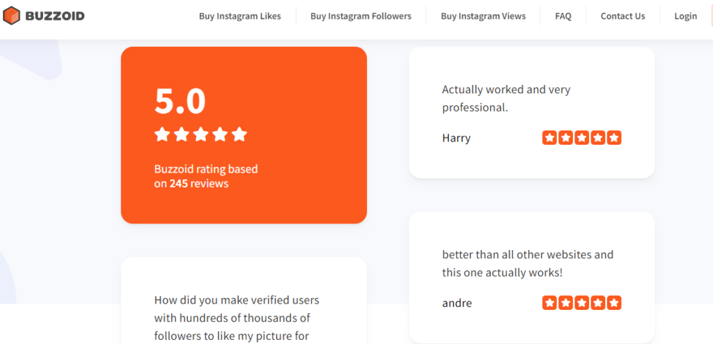 Reviews on the Buzzoid website