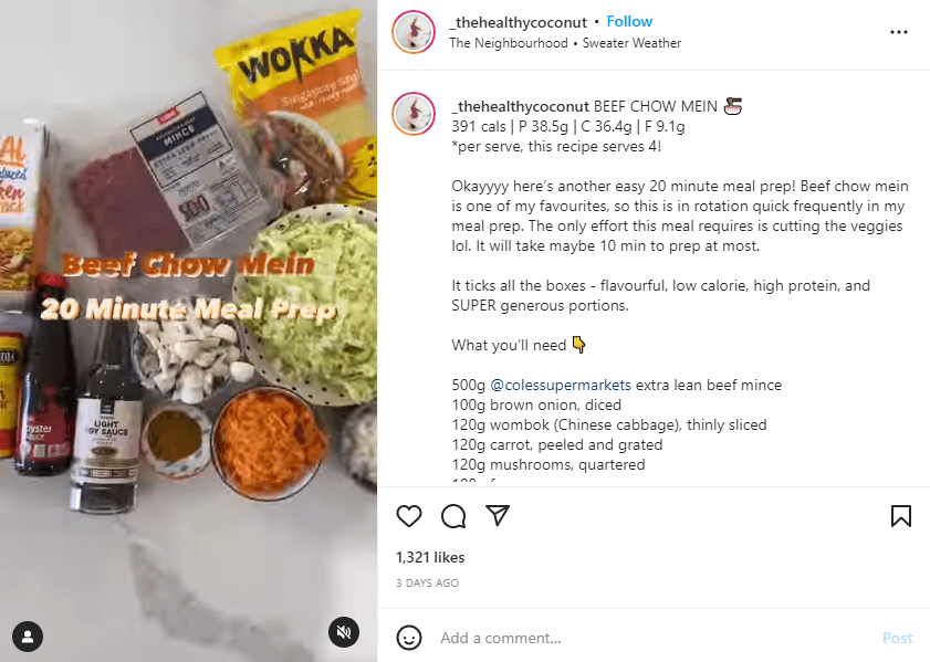 Best Fitness Instagram Post Ideas To Inspire Your Audience 4 fitness Instagram post ideas; Meal preps