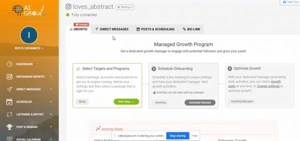 How to Find Someone on Instagram by Location? 9 AiGrow management dashboard