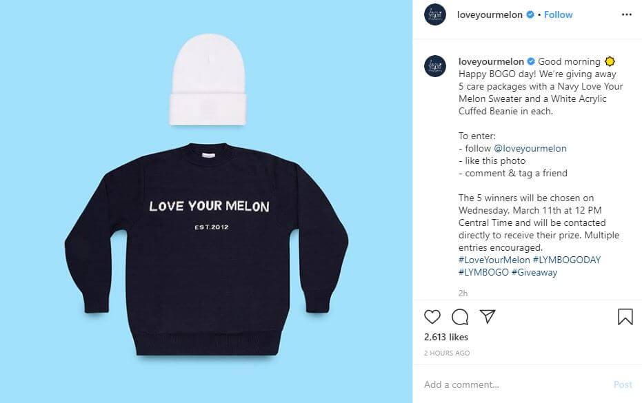 How to Host Instagram Giveaways Effectively in 2022 + The Best Giveaway Picker 2 Instagram giveaway example