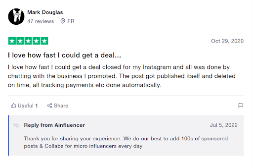 Ainfluencer Review 2022 + Best Features, Competitors, Pros & Cons 4