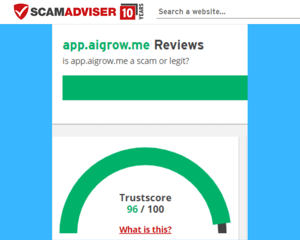 AiGrow Review: *Is It The Best Instagram Growth Service in 2023?* 21 AI Grow Scamadviser score